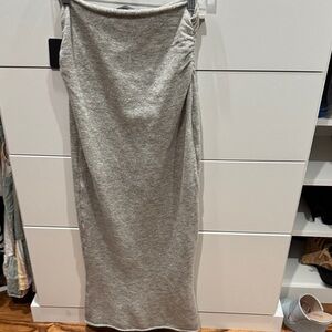 Etiquette Clothiers Heather Gray Maxi Skirt